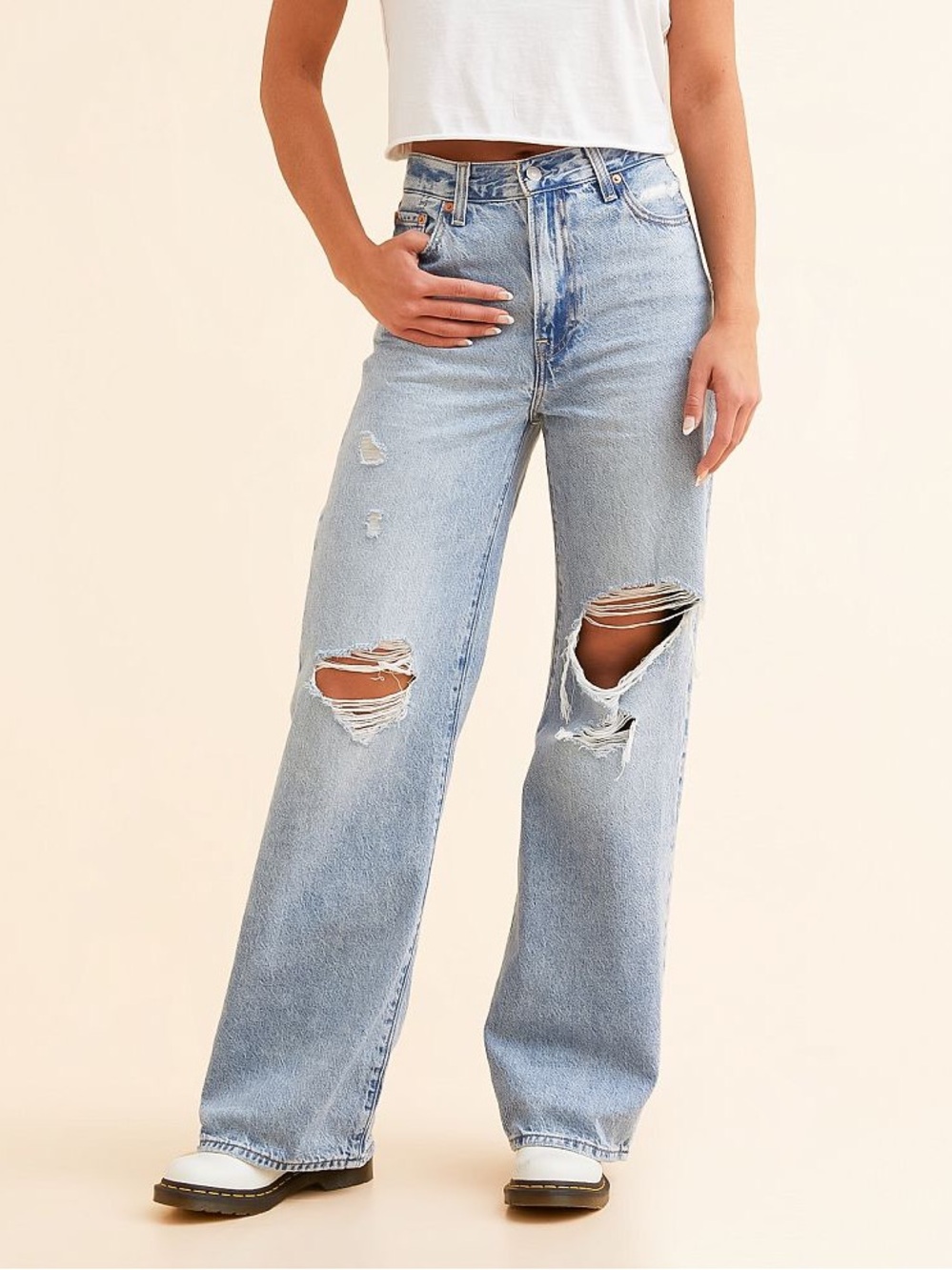 Levi's Ribcage Wide Leg Jeans 32x32 in Bin Day